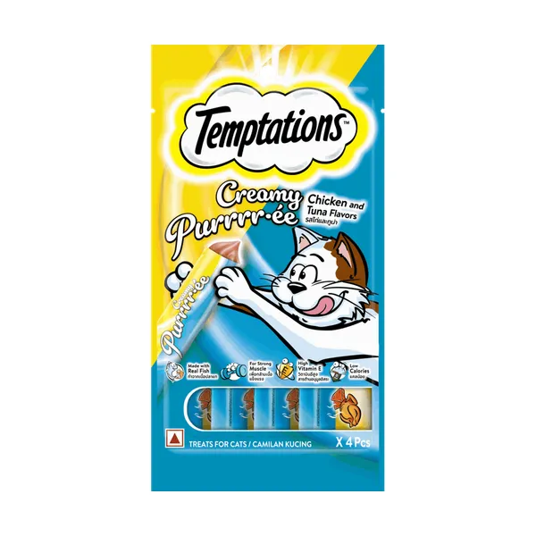 Envase de Temptations Creamy Pollo y Atún